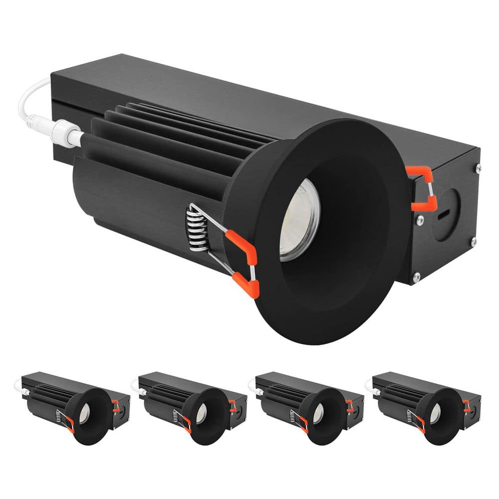 2 In. Integrated LED Regressed Light with Round Black Trim 5CCT Dimmable, 14/20W, 38° Beam, 1200/1700LM, 277V 4 Pack price history on PriceWatchPro