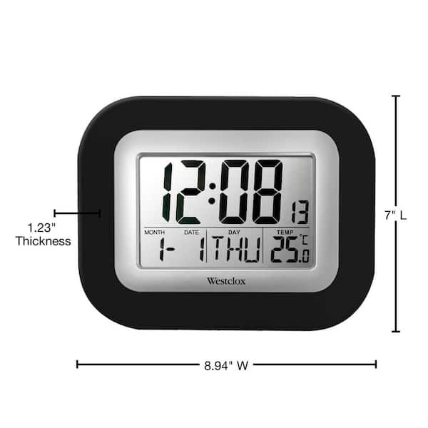 La Crosse Technology Backlight Atomic Full Calendar Digital Clock with  Extra Large Digits 513-1419BL-INT - The Home Depot