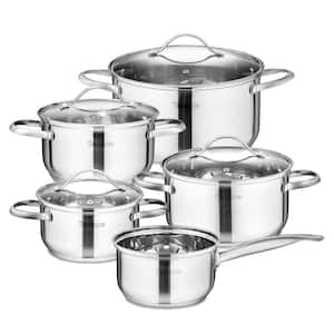 Miki 9-Piece Stainless Steel Non Stick Cookware Set