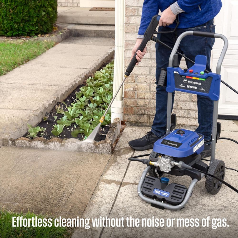 Westinghouse 2300 Max PSI 1.76 Max GPM 13 Amp Cold Water Electric Powered Pressure Washer with Turbo Nozzle and 5-Quick Connect Tips WPX2300e