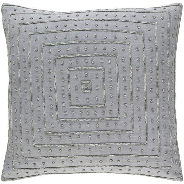 Artistic Weavers Athelstane Medium Gray Solid Polyester 20 in. x 20 in. Throw Pillow