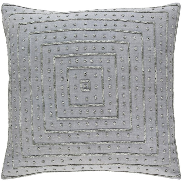 Artistic Weavers Athelstane Medium Gray Solid Polyester 22 in. x 22 in. Throw Pillow