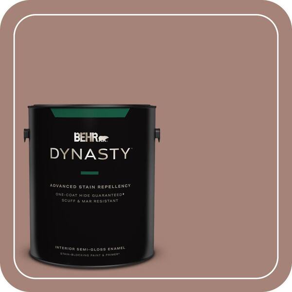 BEHR DYNASTY 1 gal. Home Decorators Collection #HDC-NT-07 Hickory Branch Semi-Gloss Enamel Interior Stain-Blocking Paint & Primer