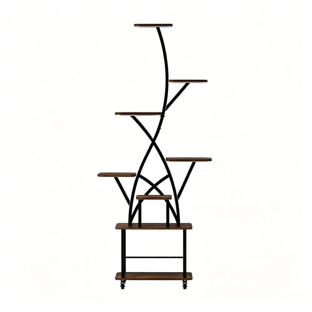 64 in. 8-Tier Plant Stand with Grow Light Metal Plant Shelf for Multiple Plants Living Room Balcony Display price history on PriceWatchPro