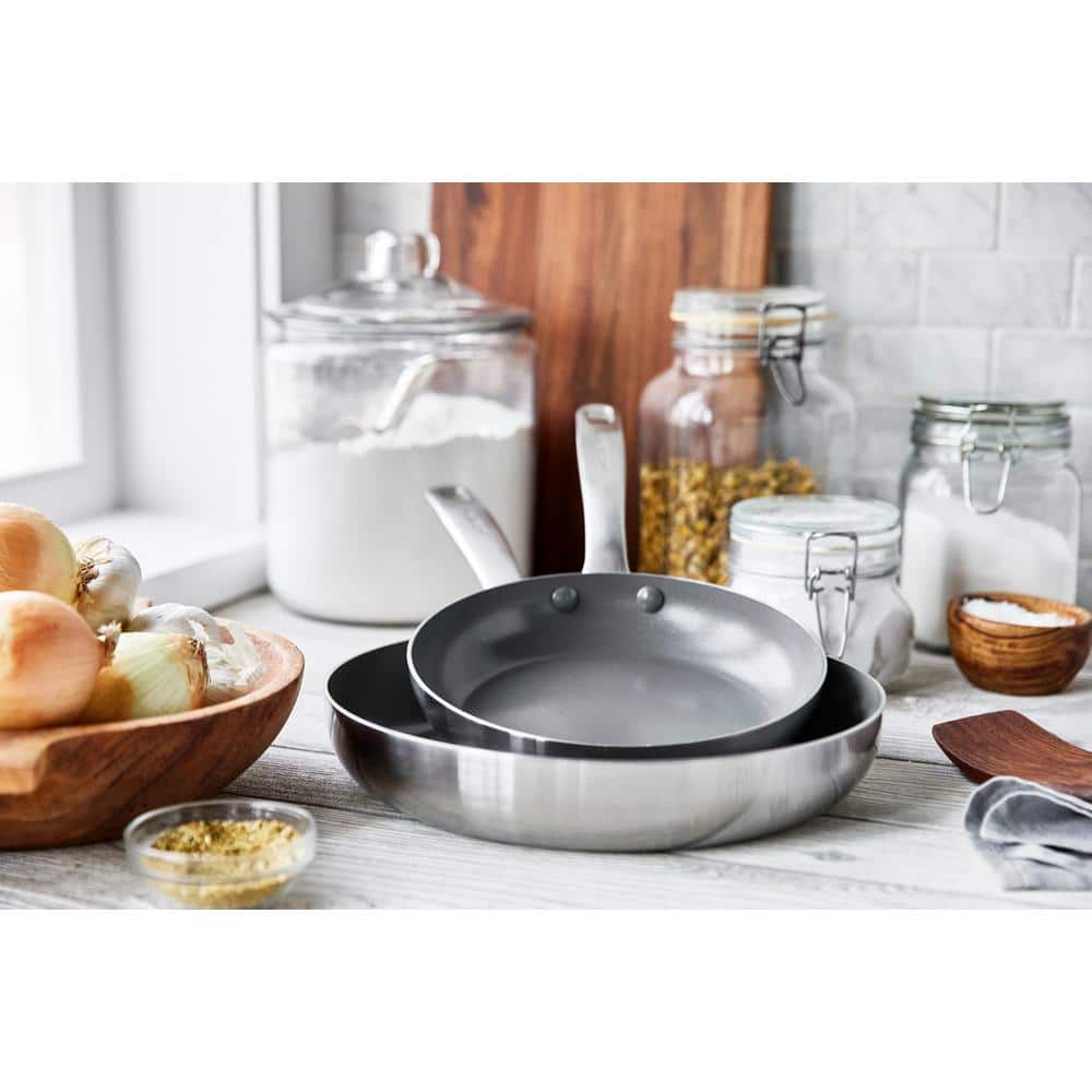 Chatham Stainless Steel Ceramic Nonstick 2-Piece Fry Pan Set