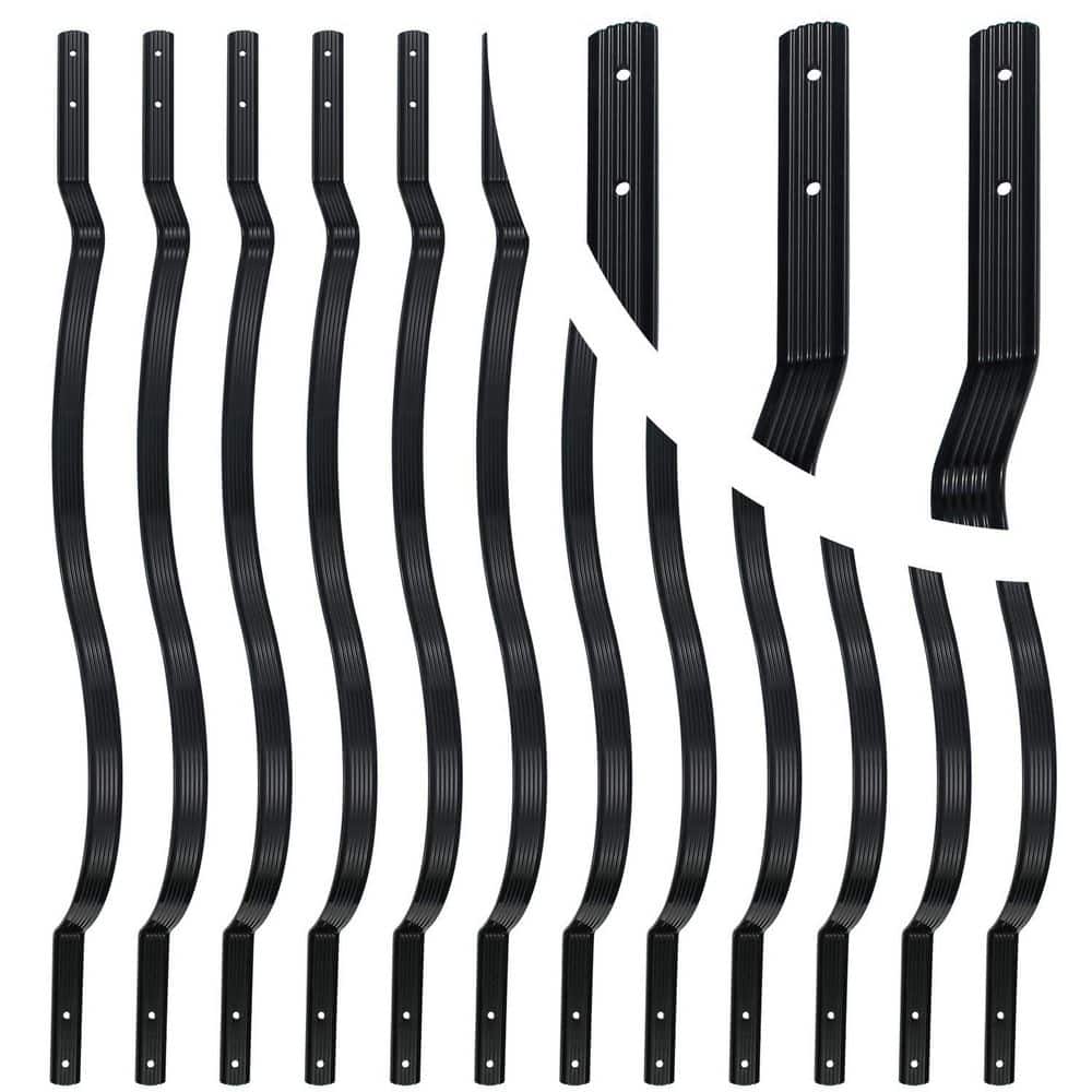 29.5 in. x 1 in. Unfinished Aluminum Curve Deck Balusters 25-Pack Black Wood Wave Arc Shiny Black Indoor Outdoor price history on PriceWatchPro
