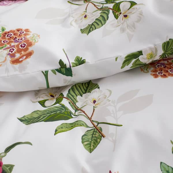 The Company Store Legends Hotel Cameilla Floral Wrinkle-Free White Multi  Queen Sateen Comforter 51077E-Q-WHI-MULTI - The Home Depot