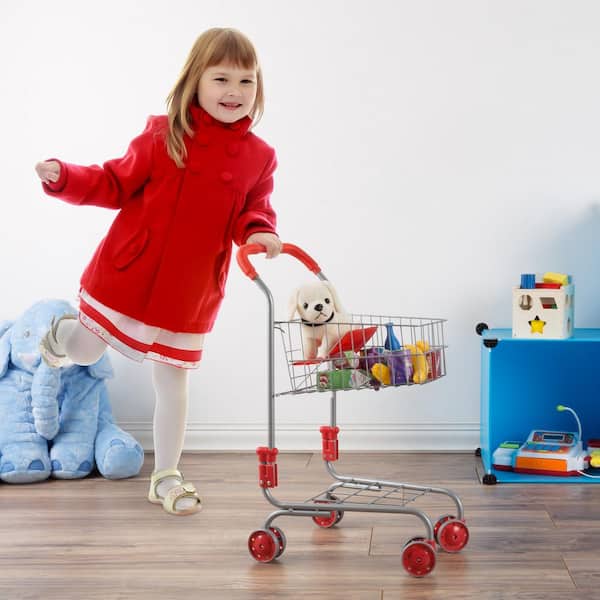 Hand Basket Kid  Cart Supermarket Shopping Entertainment Toy Play Pretend N7 