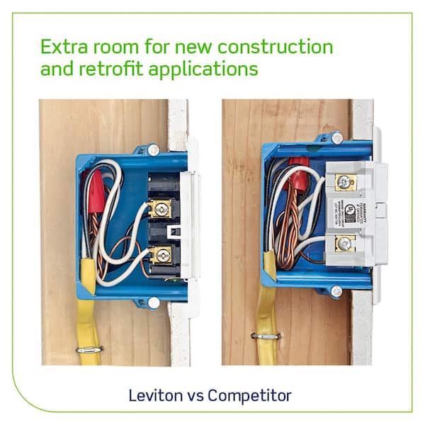 15 Amp Self-Test SmartlockPro Combo Duplex Guide Light and Tamper Resistant GFCI Outlet, Light Almond GFNL1-T
