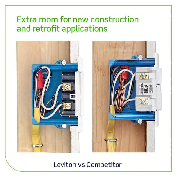Leviton Dual-Function AFCI/GFCI Outlet, 15 Amp, Self Test, Tamper-Resistant  with LED Indicator Light, Protection from Both Electrical Shock and