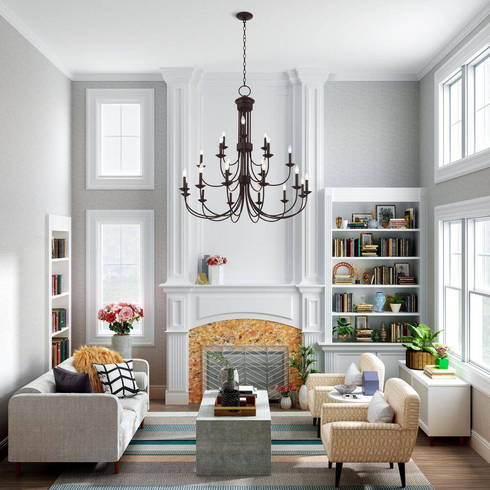 Estate 21-Light Bronze Extra Large Chandelier