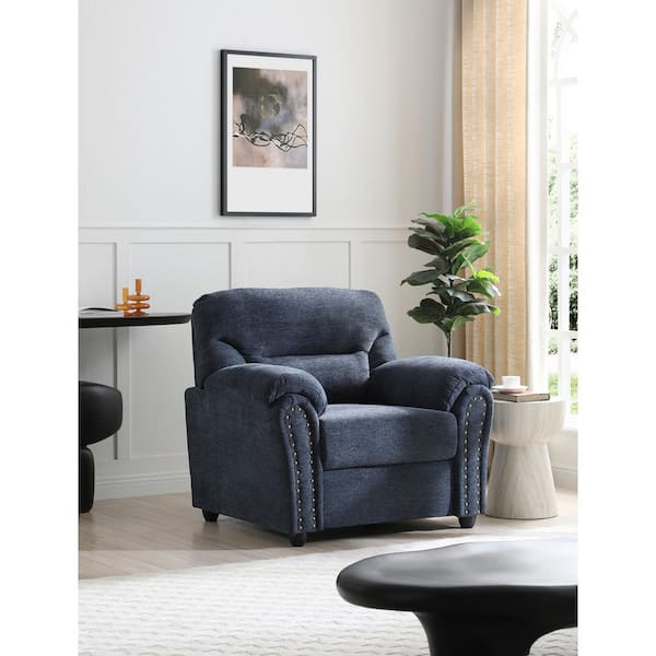 Hamilton Blue Polyester Accent Club Chair
