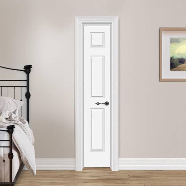 Steves & Sons 18 in. x 80 in. 6 Panel No Bore Solid Core White