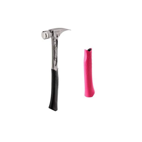 14 oz. TiBone Smooth Face with Curved Handle with Pink Replacement Grip 2 Piece