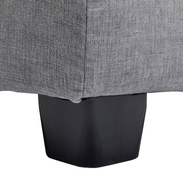 Harper & Bright Designs 112.2 in. W L-Shaped Chenille Modern