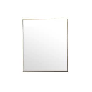 Rohe 36 in. W x 42 in. H Rectangular Framed Wall Mount Bathroom Vanity Mirror in Champagne Brass