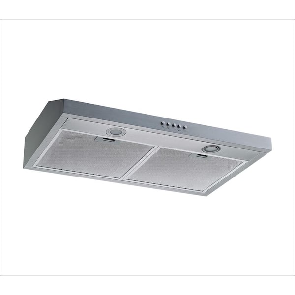 30 in. 330 CFM Convertible Under Cabinet Range Hood in Stainless Steel with Mesh and Charcoal Filters