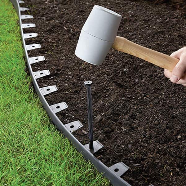 Vigoro 20 Ft No Dig Landscape Plastic, How To Do Metal Garden Edging Home Depot