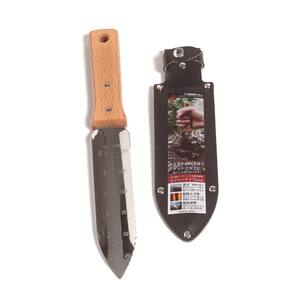 7.25 in. Japanese Hori Garden Landscaping Digging Tool with Stainless Steel Blade and Sheath