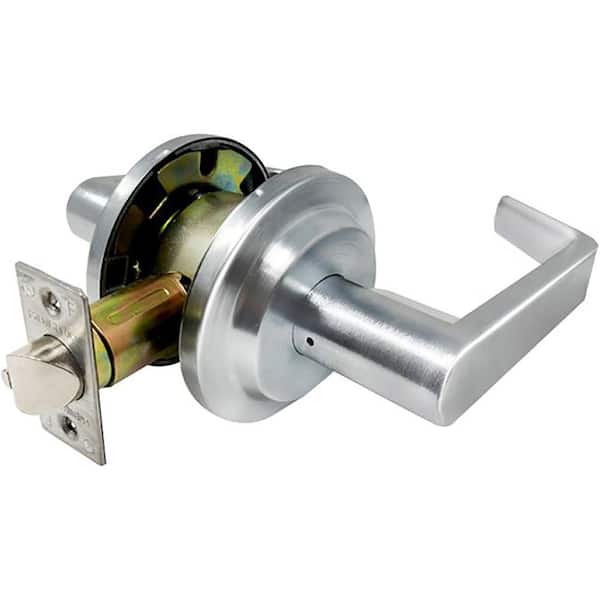 Heavy-Duty Satin Chrome Grade 2 Passage Door Handle Lever for Hall/Closet