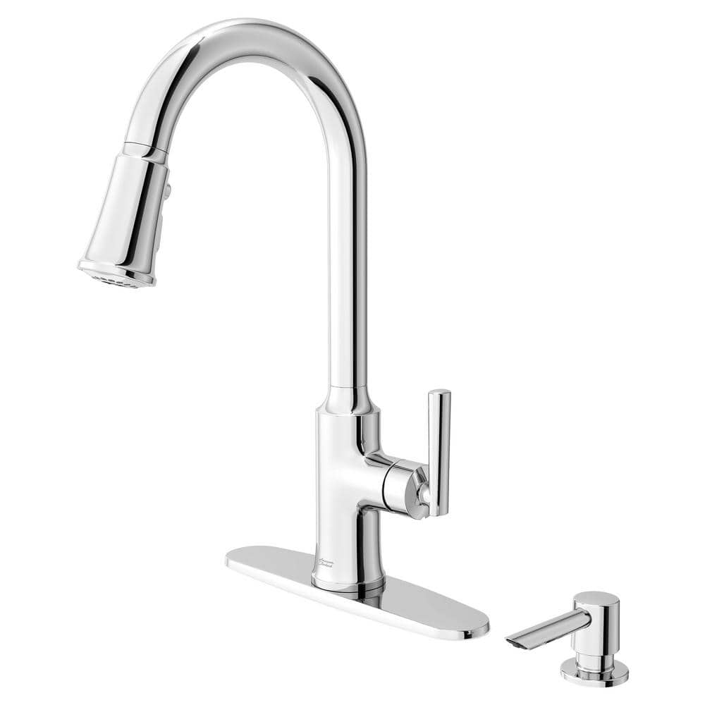 Chrome Transitional Kitchen Faucet with Pull-Down Sprayer