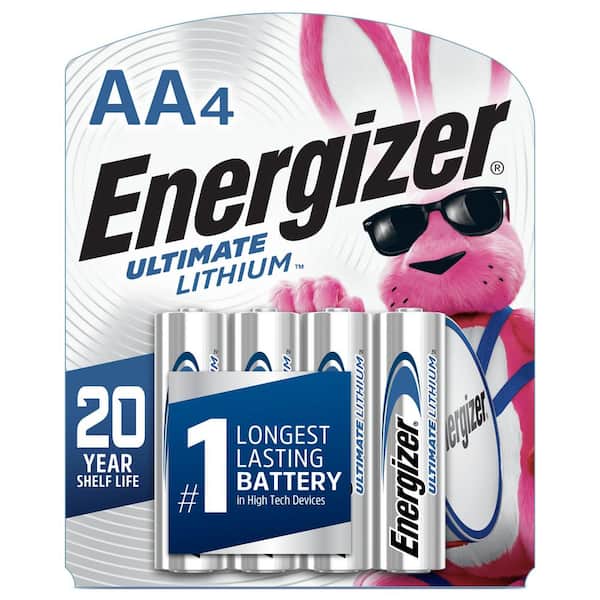 Energizer® Ultimate Lithium AA Batteries, 1.5 V, 4/Pack