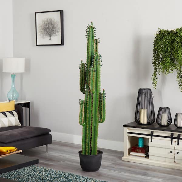 Nearly Natural 6.5 ft. Artificial Cactus Plant 8103 - The Home Depot
