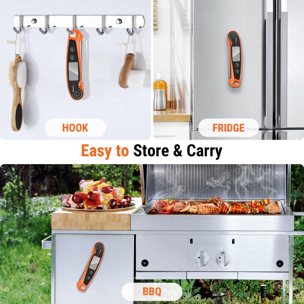 ThermoPro Orange Waterproof Digital Meat and Candy Thermometer