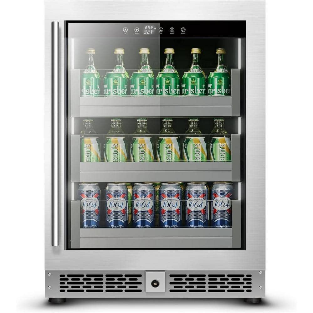 JEREMY CASS 22 in. Single Zone Beverage and Wine Cooler in Stainless