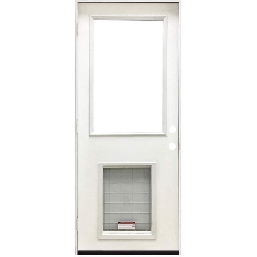Steves & Sons 36 in. x 80 in. Reliant Series Clear Half Lite RHOS