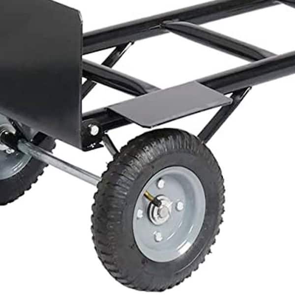 Runesay 330 lbs. Black Hand Truck Dual Purpose 2 Wheel Dolly Cart 4 Wheel  Push Cart with Swivel Wheels Heavy-Duty Platform Cart TTRUCKKKO1 - The Home  Depot