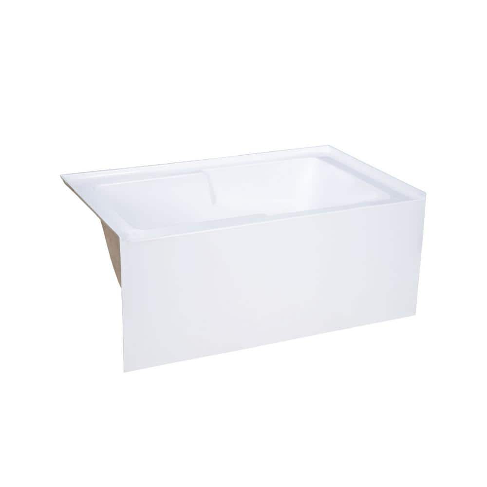 Voltaire 54" White Acrylic Alcove Bathtub with Apron
