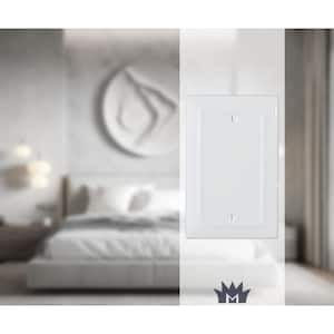 Architectural 1-Gang White Blank/No Device Metal Wall Plate (2-Pack)