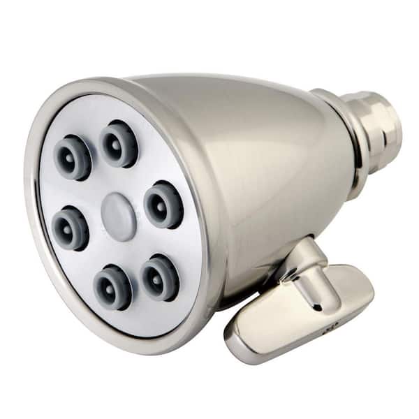 Kingston Brass Shower Scape 1-Spray Patterns 3 in. Wall Mount Jet Fixed Shower Head in Brushed Nickel