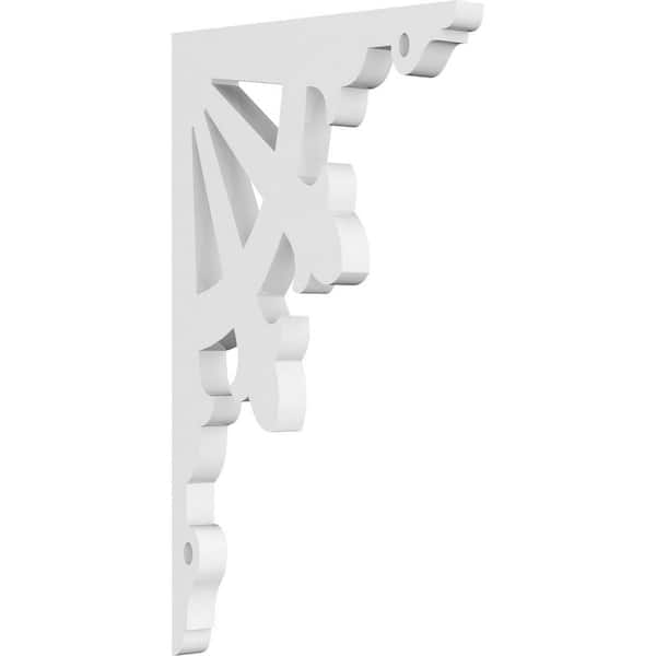 Ekena Millwork 5/8 in. W X 10 in. H X 6 in. D PVC Riley Bracket