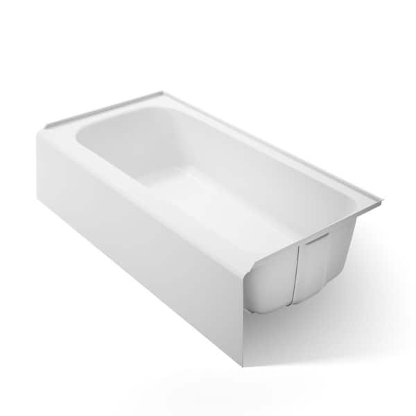 Avec 72 in. x 36 in. Soaking Bathtub with Right Drain in White