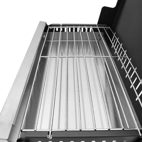 YIYIBYUS Portable Charcoal Grill in Silver Stainless Steel YIYIBYUS Portable Charcoal Grill in Silver Stainless Steel