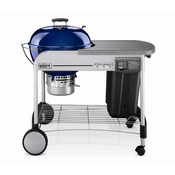 Weber Performer Platinum 22.5 in. Charcoal Grill in Dark Blue