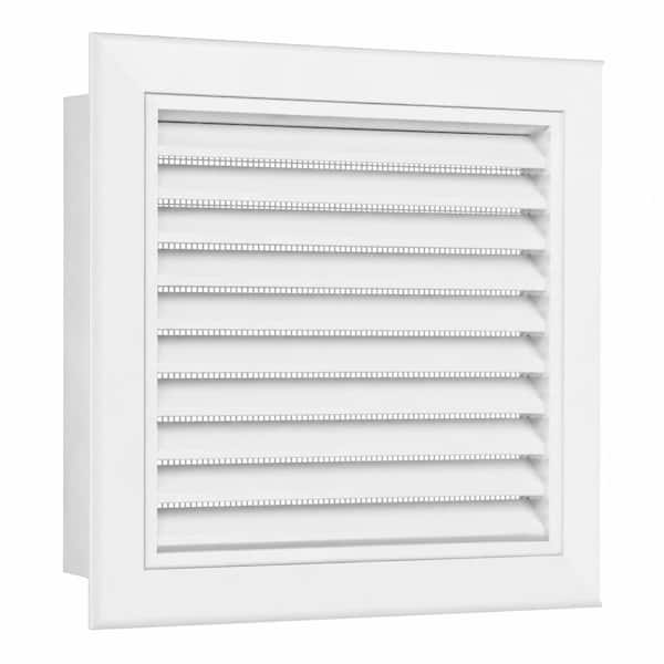 12 in x 12 in Aluminum Gable Vent with Screen Paintable Return Air Grill for Attics Sheds and Exterior Walls
