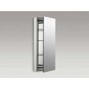 Catalan 15 in. W x 36 in. H Aluminum Single-Door Recessed or Surface Mount Medicine Cabinet