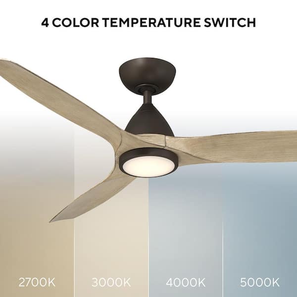 Modern Forms Skylark 54 in. 3-Blade Smart Indoor/Outdoor Bronze