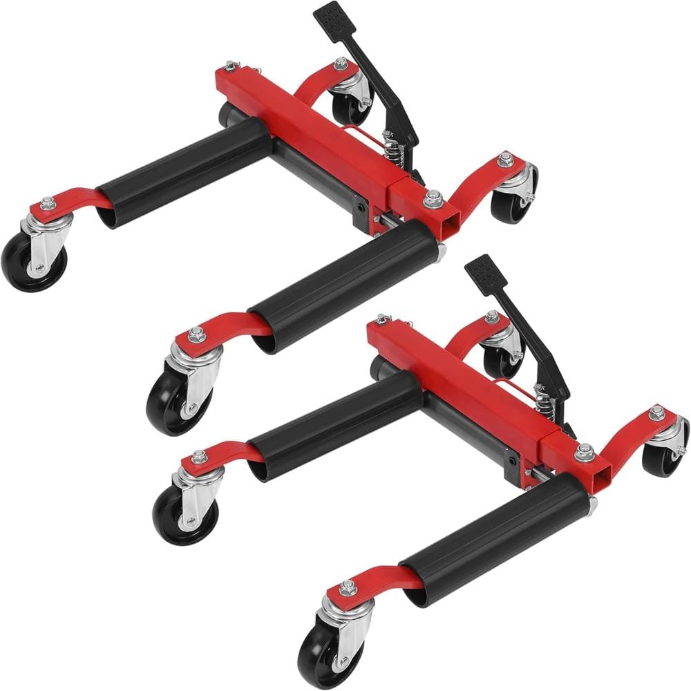2-Pack Red Hydraulic Car Wheel Dolly Set 1500 Lbs Each, Ratcheting Foot Pedal Lift Tire Skates for Vehicle Positioning price history on PriceWatchPro
