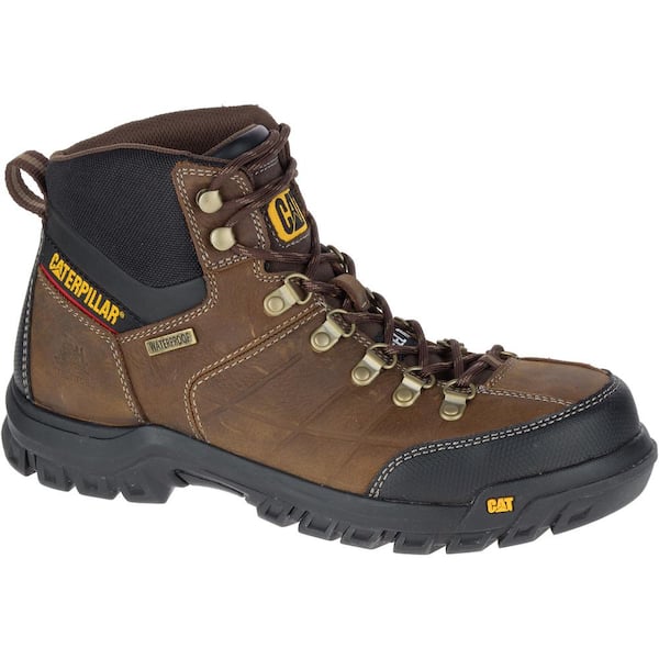 CAT Footwear Men's Threshold Waterproof 6'' Work Boots - Steel Toe - Brown Size 11(W)