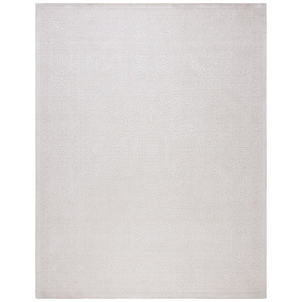 Mirage 8 ft. x 10 ft. Ivory Border Ornate Area Rug