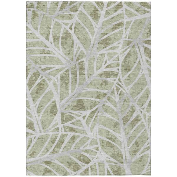 Chantille Machine Washable Indoor/Outdoor Abstract ACN2866 Celery 10 ft. x 14 ft. Area Rug