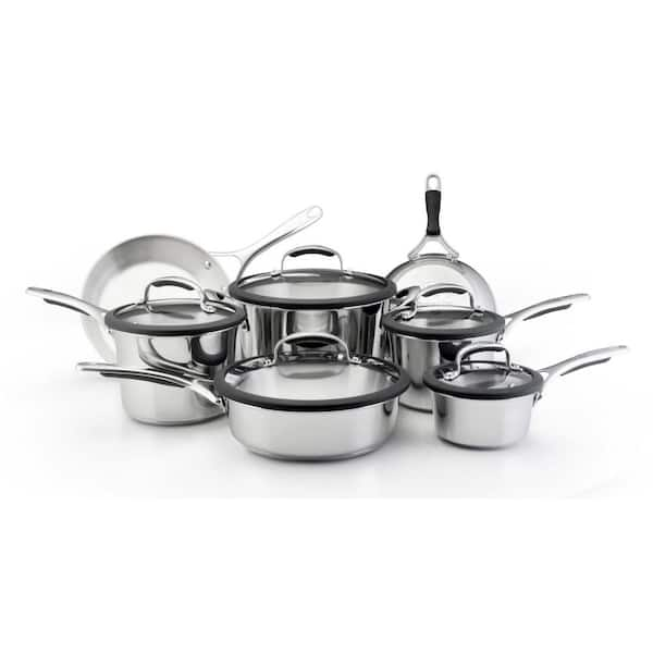 KitchenAid Gourmet 12-Piece Stainless Steel Cookware Set-DISCONTINUED