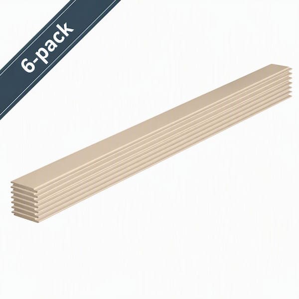 1 in. x 6 in. x 8 ft. Timeless Linen Smooth Painted Nickel Gap Shiplap Wood Pine Board (6-Pack)