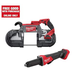 M18 FUEL 18V Lithium-Ion Brushless Cordless Deep Cut Band Saw with M18 FUEL Variable Speed Die Grinder