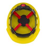 BOLT Yellow Type 1 Class C Front Brim Vented Hard Hat with 4-Point Ratcheting Suspension (10-Pack)