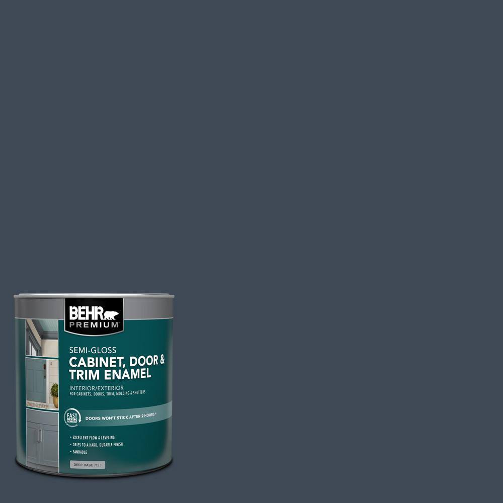 1 qt. #PPU14-20 Starless Night Semi-Gloss Enamel Interior/Exterior Cabinet,